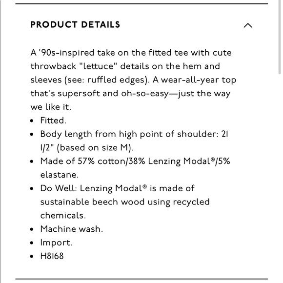 Madewell Baby Tee - Picture 4 of 4